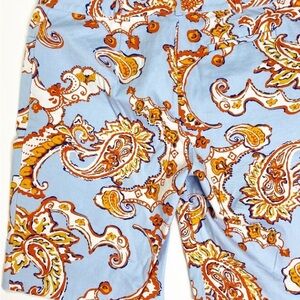 J. Mclaughlin Coral Print Paisley Bermuda Shorts